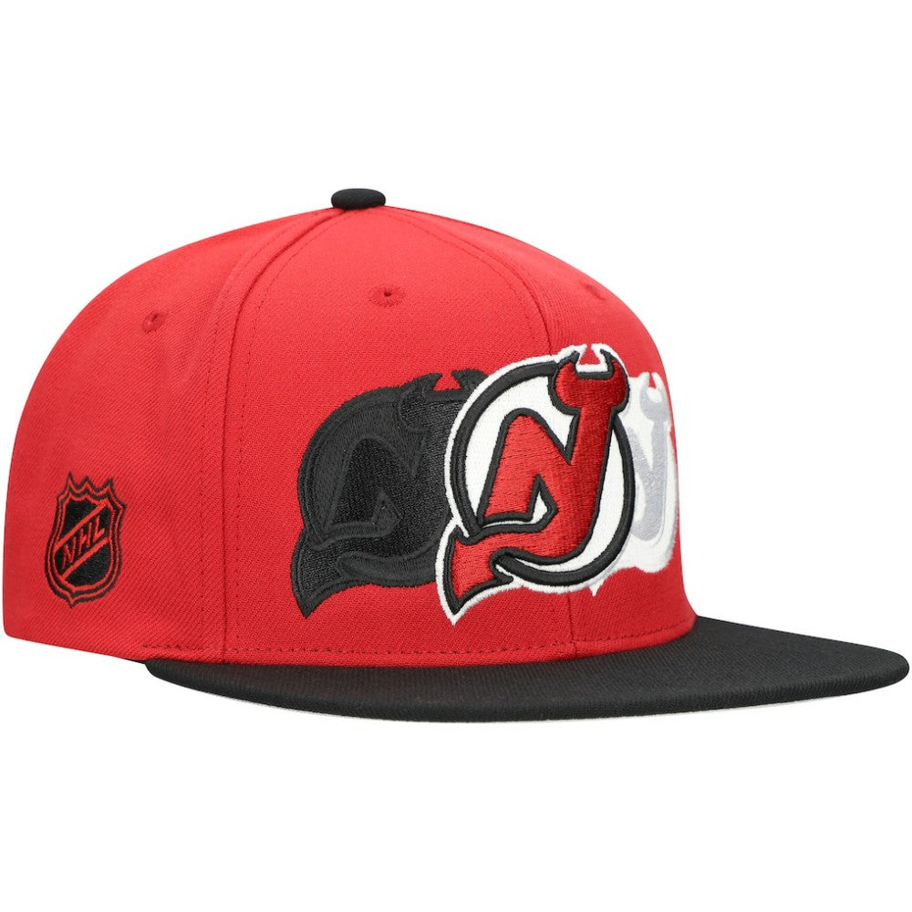 NHL New Jersey Devils Mitchell & Ness Soul Triple Up Snapback Hat