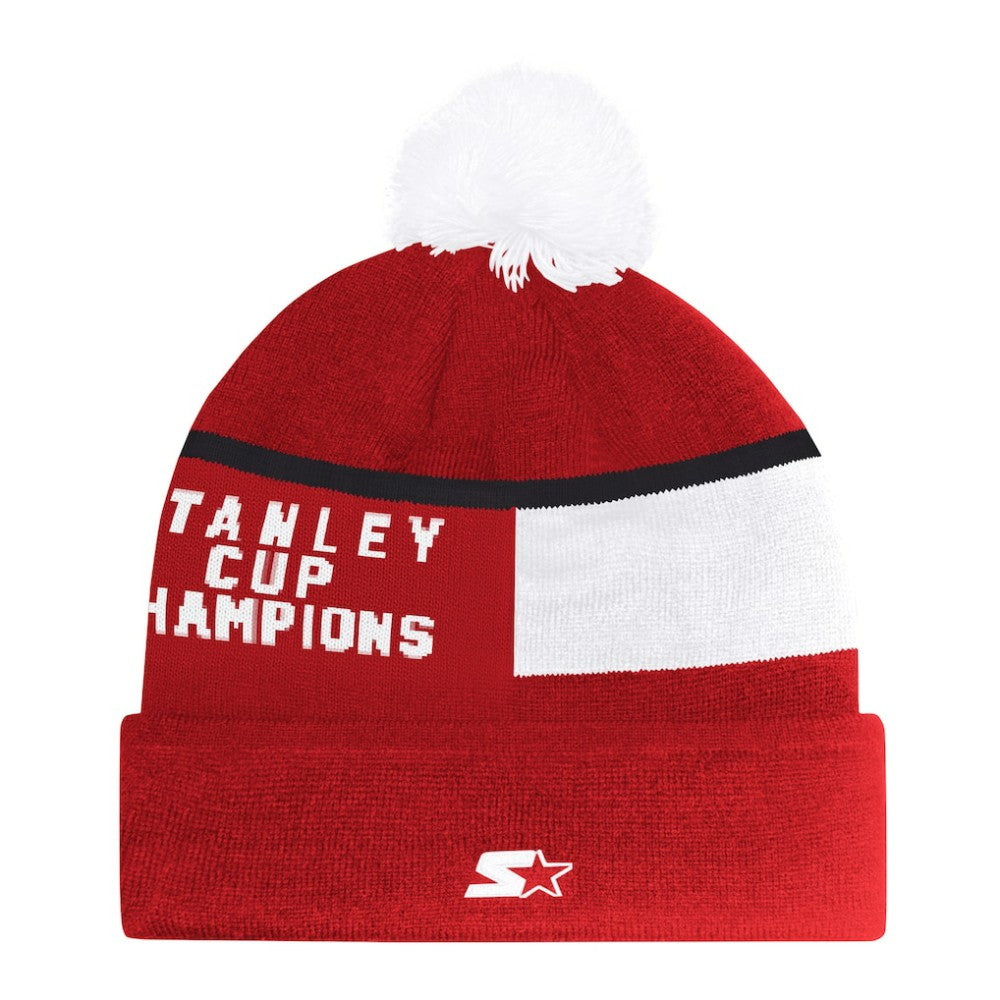 NHL Detroit Red Wings Starter Chyron Commemorative Cuffed Knit Hat with Pom