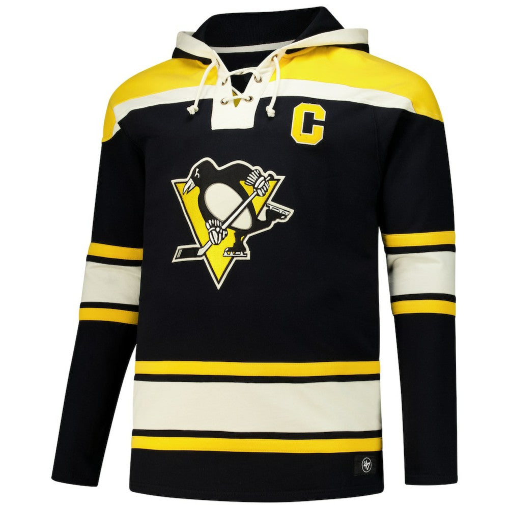 NHL Sidney Crosby Pittsburgh Penguins '47 Big & Tall Lace-up Pullover Hoodie