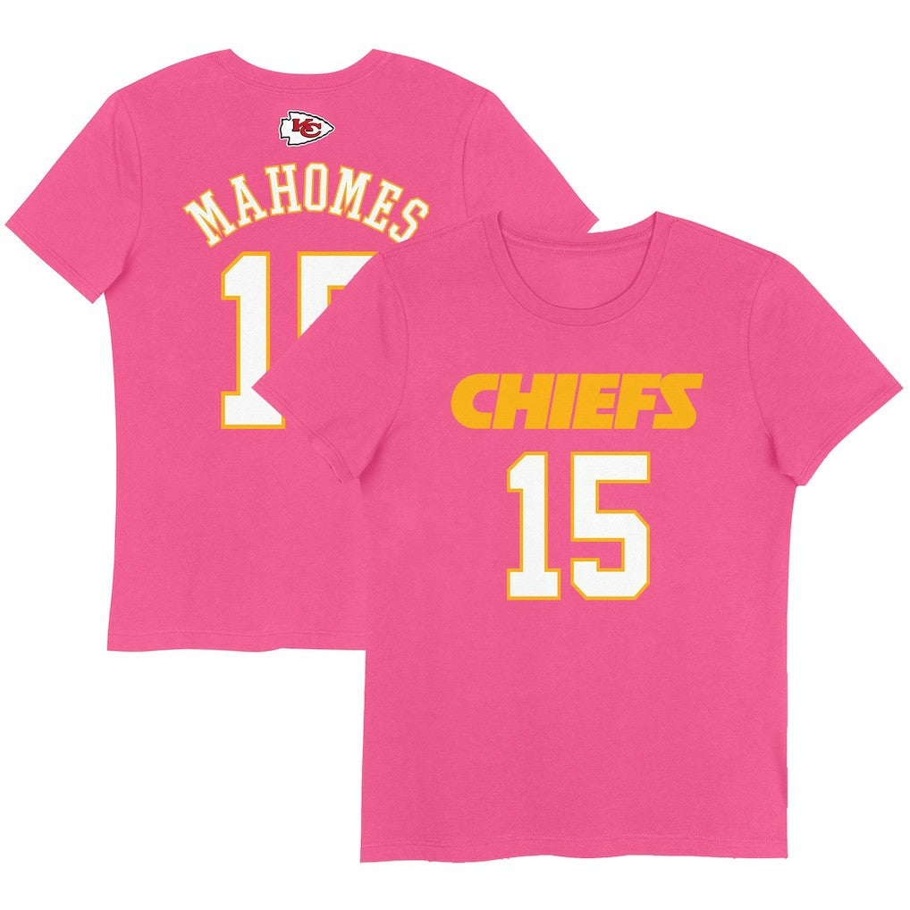 Patrick Mahomes  Girls Youth Player Name & Number T-Shirt - Kansas City Chiefs T-shirts