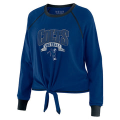 WEAR by Erin Andrews Women's Plus Size Tie-Front Long Sleeve Top - Indianapolis Colts Tops