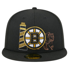 NHL Boston Bruins New Era State Stitch 59FIFTY Fitted Hat