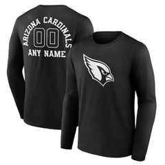 Personalized Name & Number Monochrome Long Sleeve T-Shirt - Arizona Cardinals T-shirts