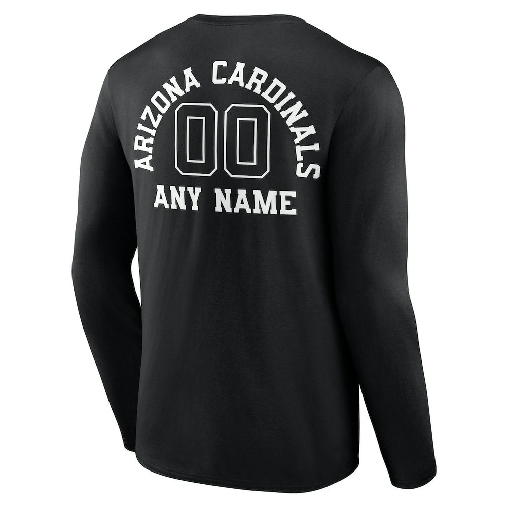 Personalized Name & Number Monochrome Long Sleeve T-Shirt - Arizona Cardinals T-shirts