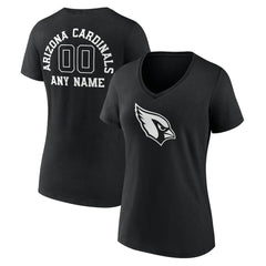 Women's Personalized Name & Number Monochrome V-Neck T-Shirt - Arizona Cardinals T-shirts