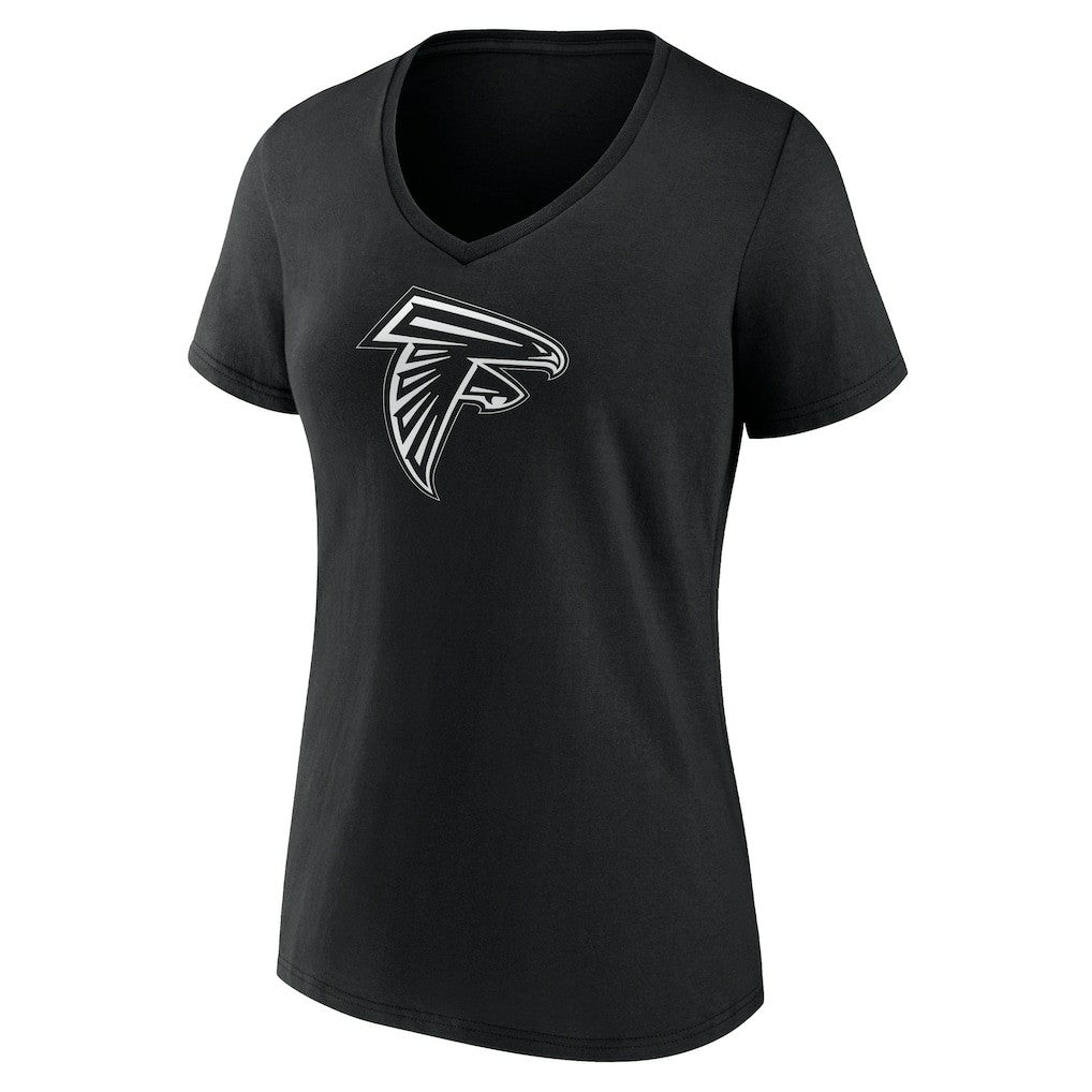 Women's Personalized Name & Number Monochrome V-Neck T-Shirt - Atlanta Falcons T-shirts