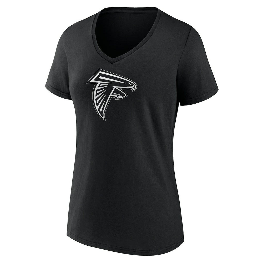 Women's Personalized Name & Number Monochrome V-Neck T-Shirt - Atlanta Falcons T-shirts