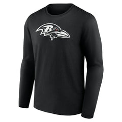 Personalized Name & Number Monochrome Long Sleeve T-Shirt - Baltimore Ravens T-shirts