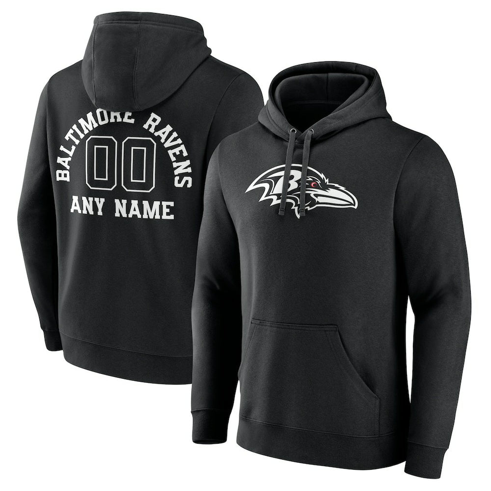 Personalized Name & Number Pullover Hoodie - Baltimore Ravens Hoodies