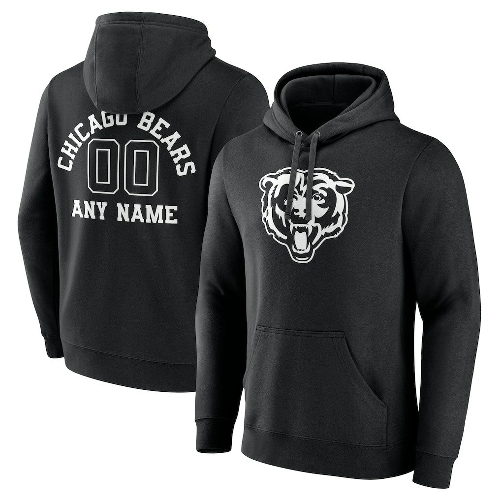 Personalized Name & Number Pullover Hoodie - Chicago Bears Hoodies