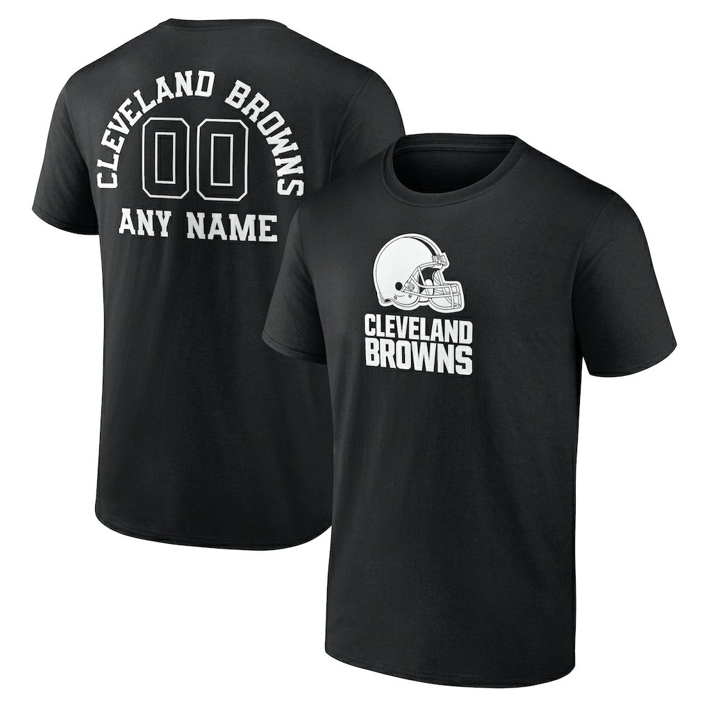 Personalized Name & Number Monochrome T-Shirt - Cleveland Browns T-shirts