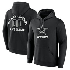 Personalized Name & Number Pullover Hoodie - Dallas Cowboys Hoodies