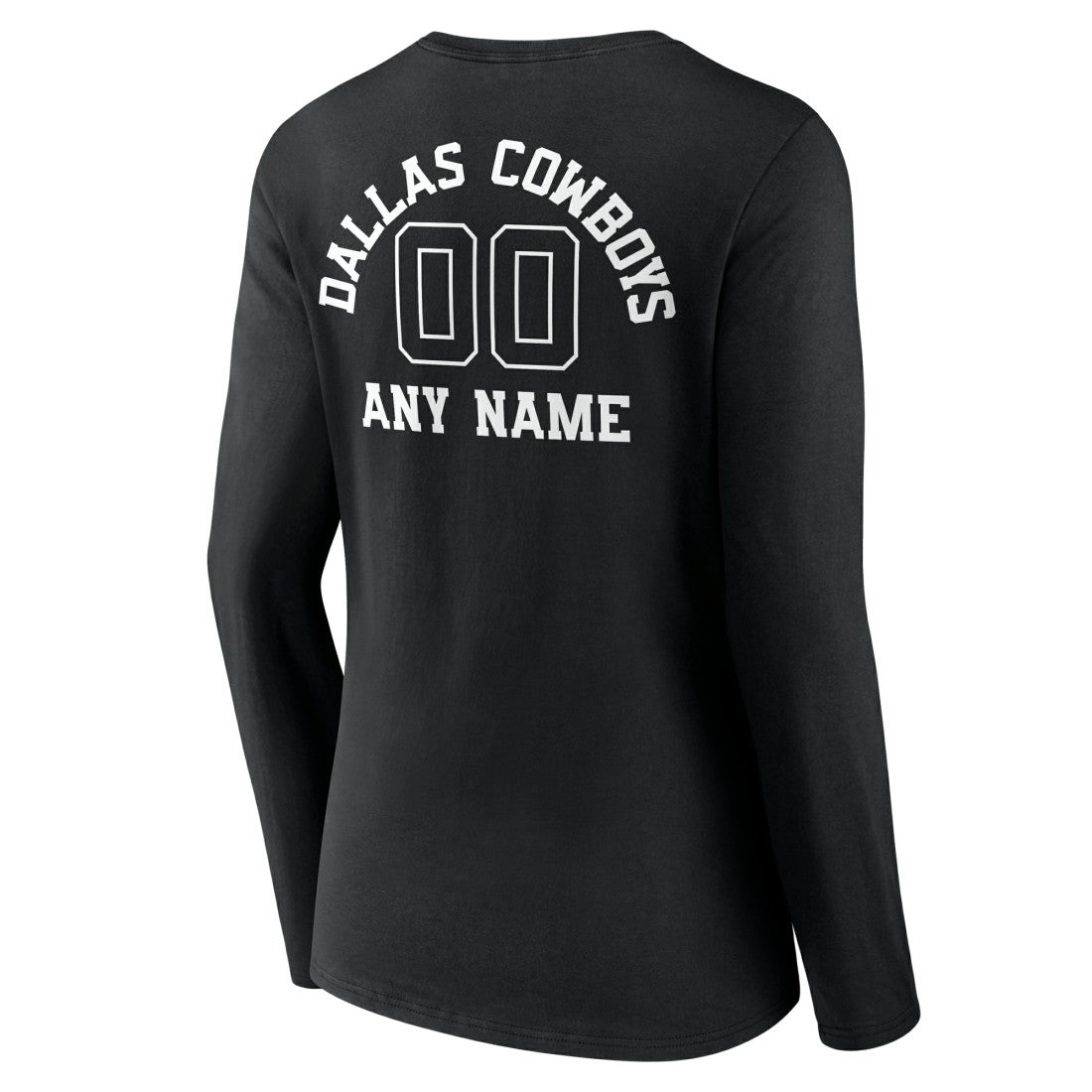 Women's Personalized Name & Number Monochrome Long Sleeve V-Neck T-Shirt - Dallas Cowboys T-shirts