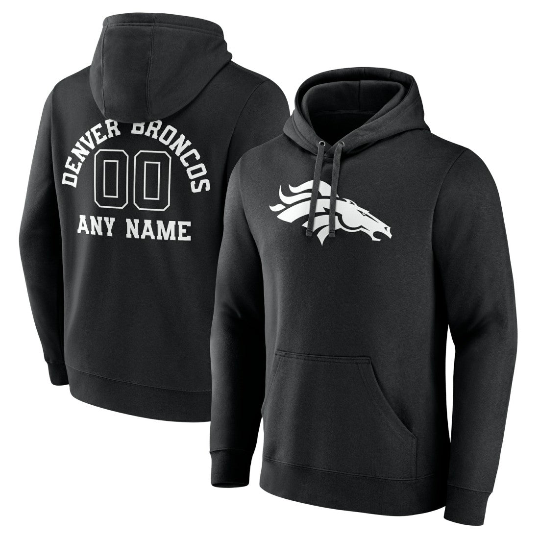 Personalized Name & Number Pullover Hoodie - Denver Broncos Hoodies