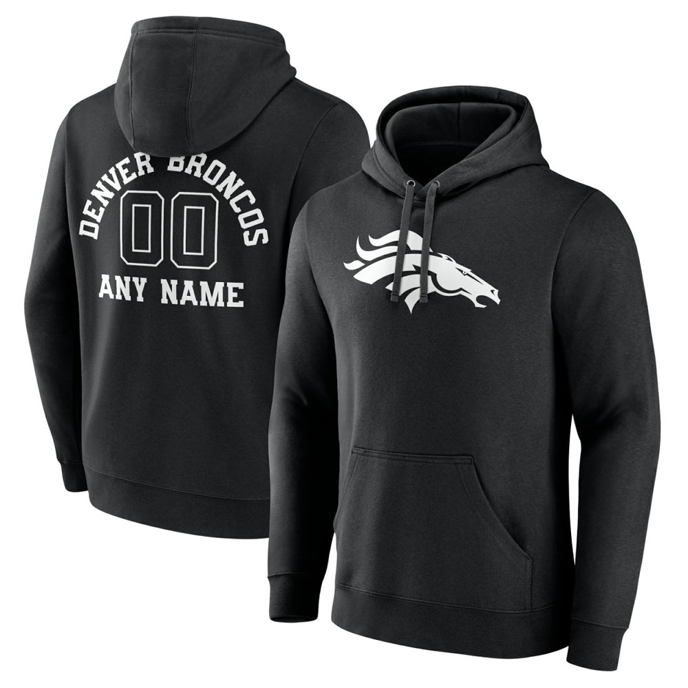Personalized Name & Number Pullover Hoodie - Denver Broncos Hoodies