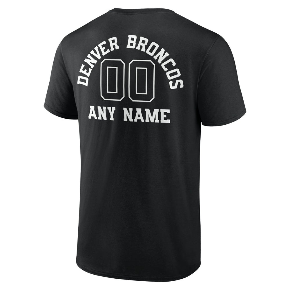 Personalized Name & Number Monochrome T-Shirt - Denver Broncos T-shirts