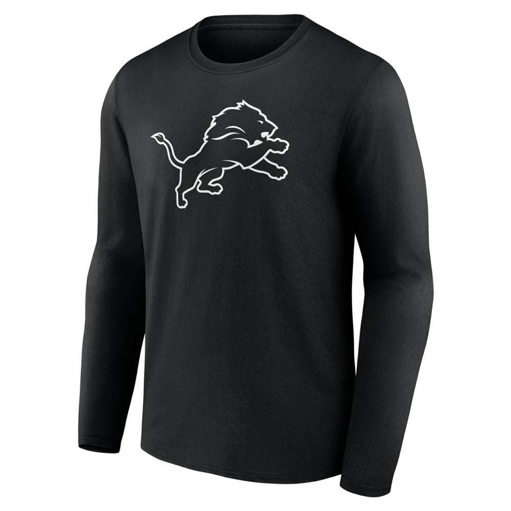 Personalized Name & Number Monochrome Long Sleeve T-Shirt - Detroit Lions T-shirts