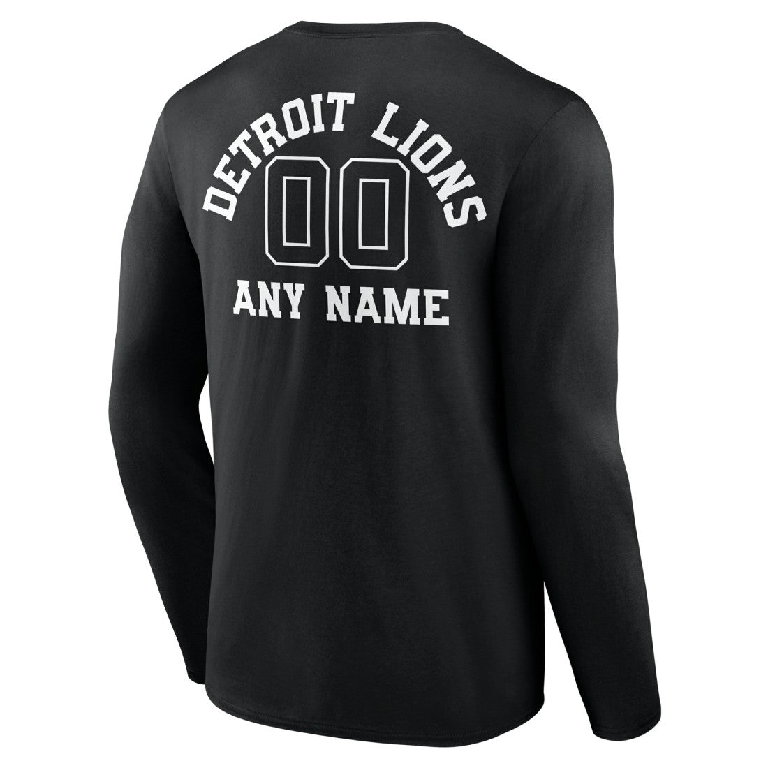Personalized Name & Number Monochrome Long Sleeve T-Shirt - Detroit Lions T-shirts