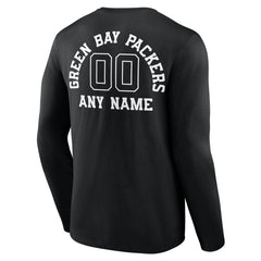 Personalized Name & Number Monochrome Long Sleeve T-Shirt - Green Bay Packers T-shirts