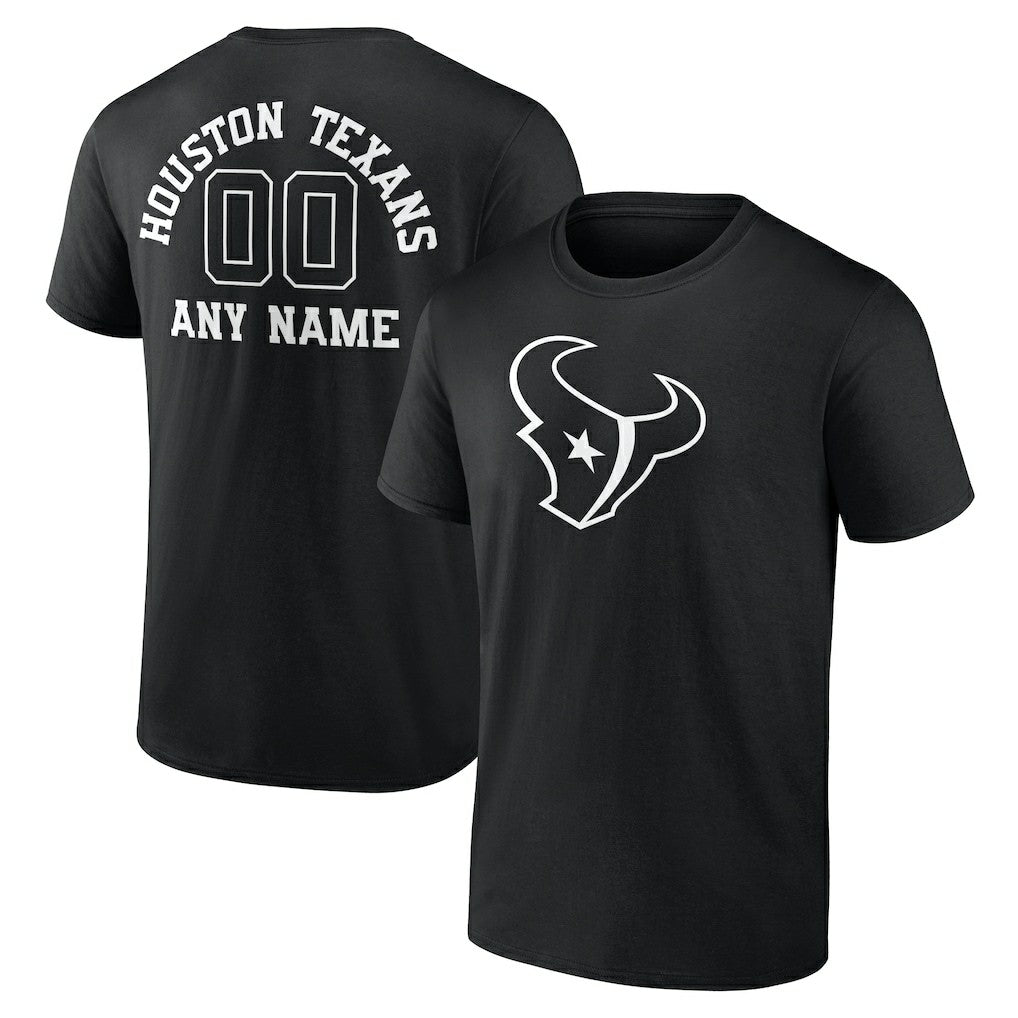 Personalized Name & Number Monochrome T-Shirt - Houston Texans T-shirts