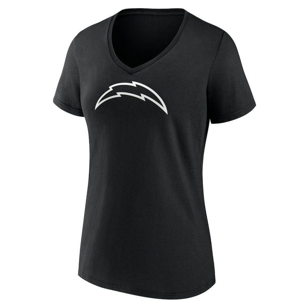 Women's Personalized Name & Number Monochrome V-Neck T-Shirt - Los Angeles Chargers T-shirts