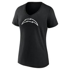 Women's Personalized Name & Number Monochrome V-Neck T-Shirt - Los Angeles Chargers T-shirts
