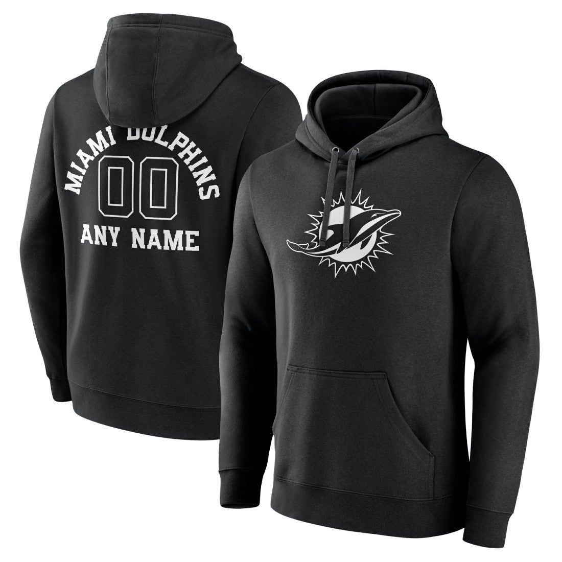 Personalized Name & Number Pullover Hoodie - Miami Dolphins Hoodies