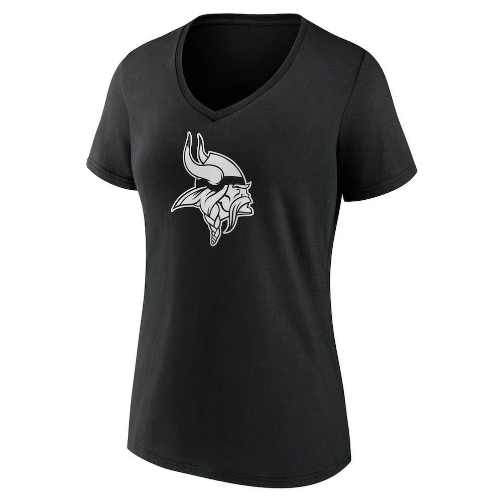 Women's Personalized Name & Number Monochrome V-Neck T-Shirt - Minnesota Vikings T-shirts