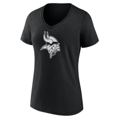 Women's Personalized Name & Number Monochrome V-Neck T-Shirt - Minnesota Vikings T-shirts