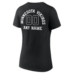 Women's Personalized Name & Number Monochrome V-Neck T-Shirt - Minnesota Vikings T-shirts