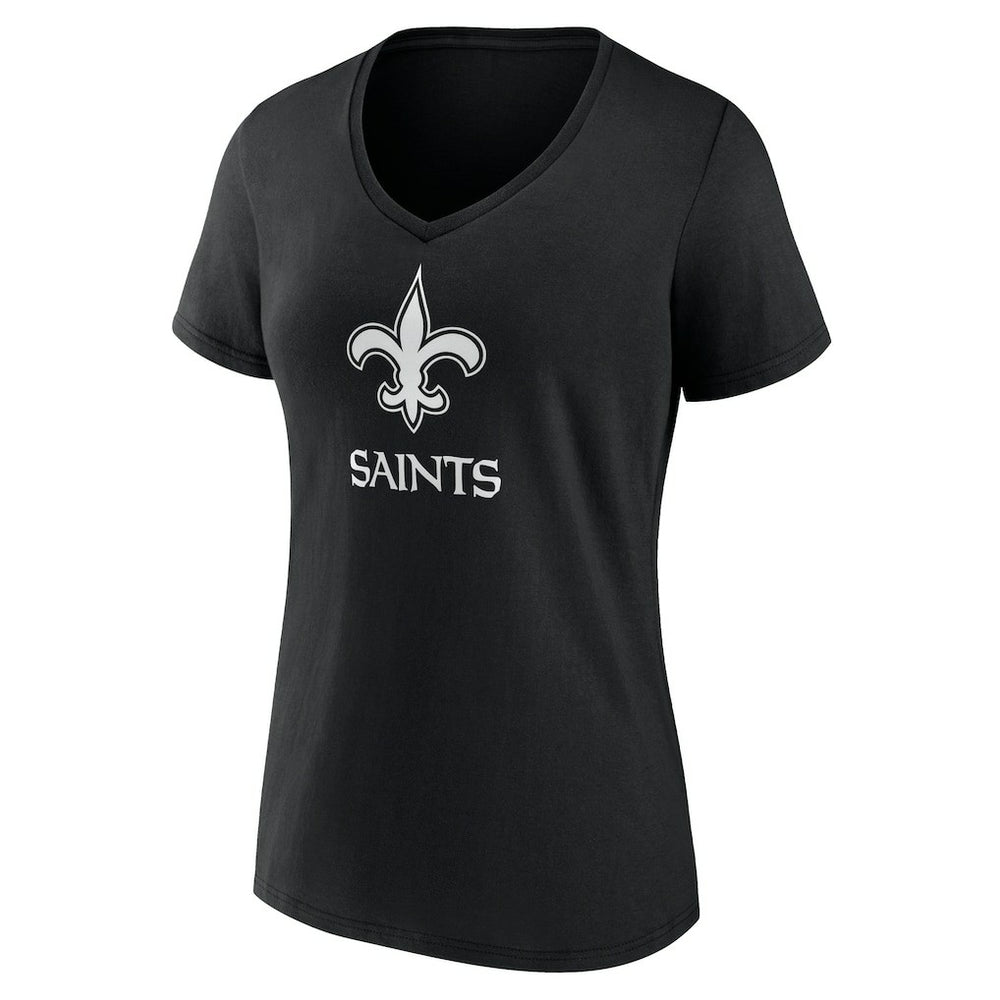 Women's Personalized Name & Number Monochrome V-Neck T-Shirt - New Orleans Saints T-shirts