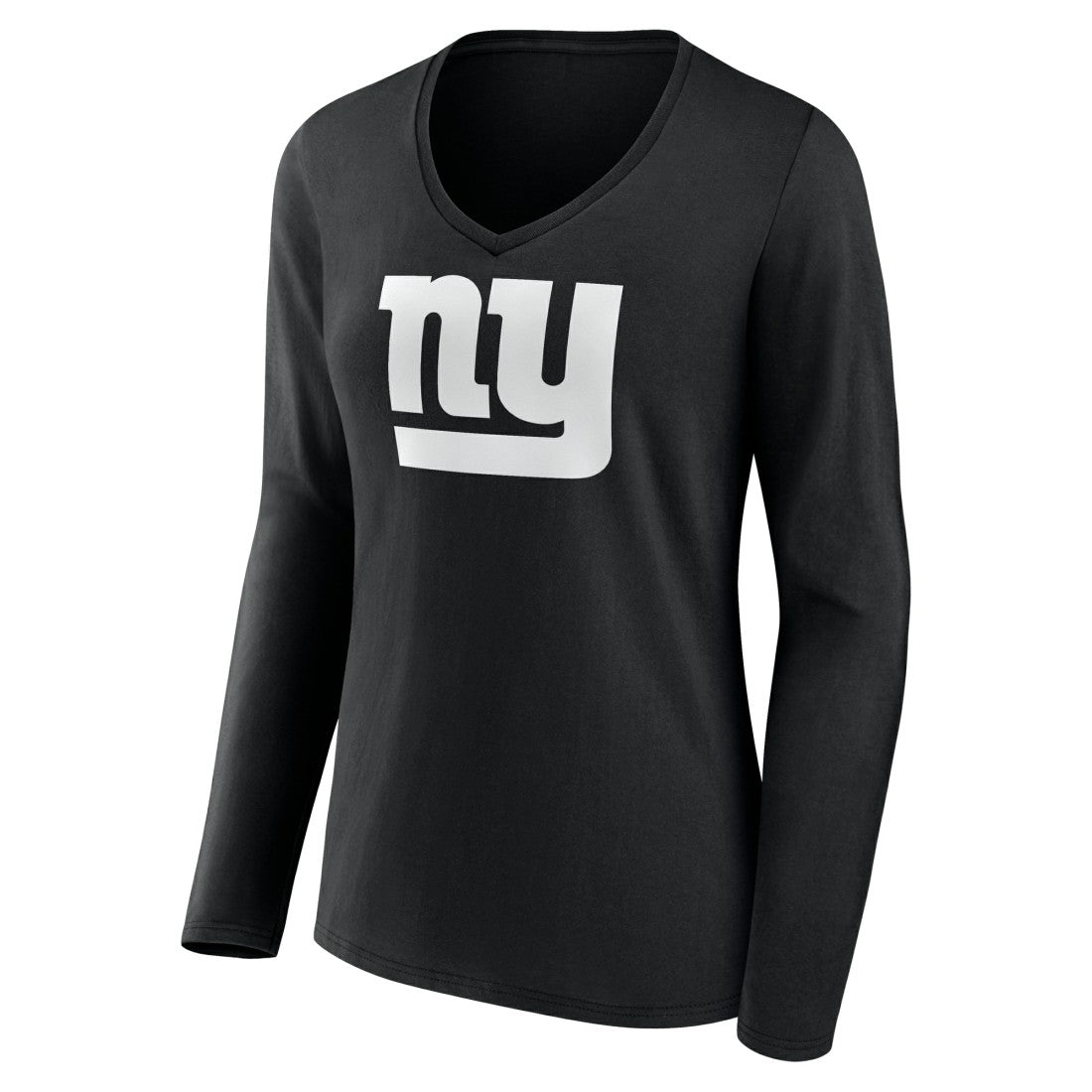 Women's Personalized Name & Number Monochrome Long Sleeve V-Neck T-Shirt - New York Giants T-shirts