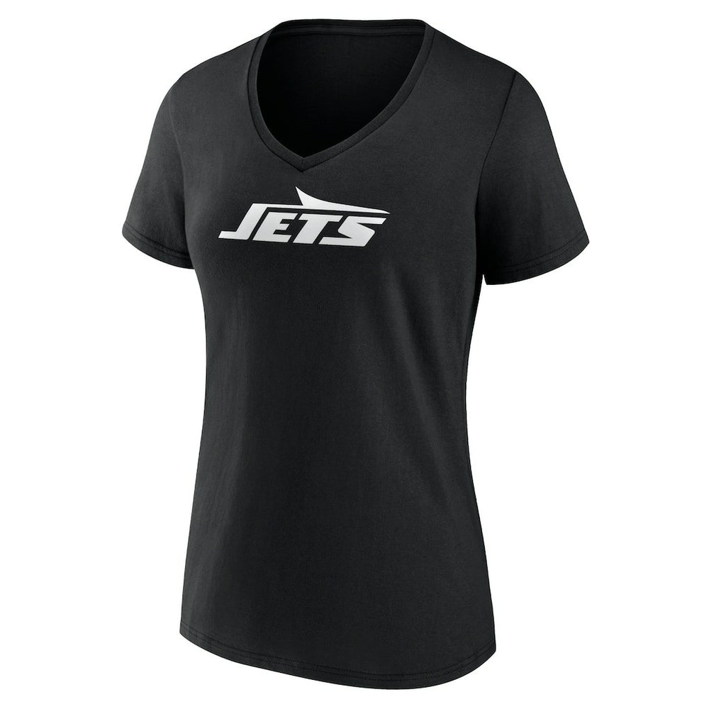 Women's Personalized Name & Number Monochrome V-Neck T-Shirt - New York Jets T-shirts