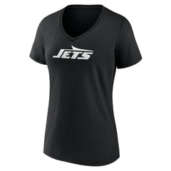 Women's Personalized Name & Number Monochrome V-Neck T-Shirt - New York Jets T-shirts