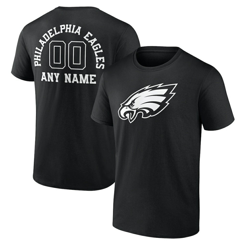 Personalized Name & Number Monochrome T-Shirt - Philadelphia Eagles T-shirts