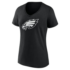Women's Personalized Name & Number Monochrome V-Neck T-Shirt - Philadelphia Eagles T-shirts