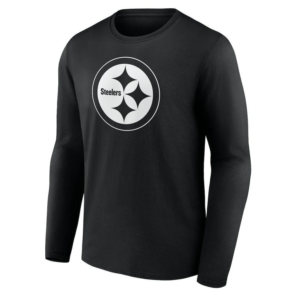 Personalized Name & Number Monochrome Long Sleeve T-Shirt - Pittsburgh Steelers T-shirts