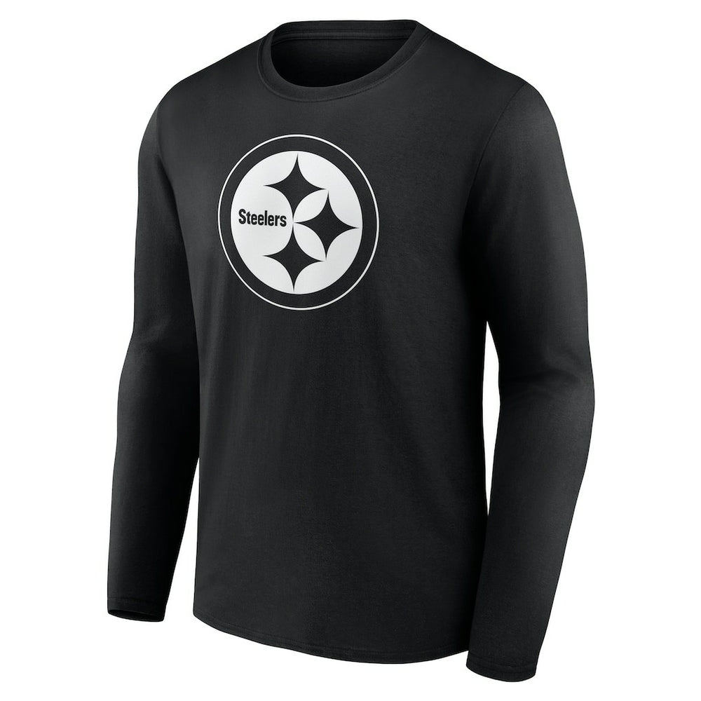 Personalized Name & Number Monochrome Long Sleeve T-Shirt - Pittsburgh Steelers T-shirts