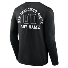 Personalized Name & Number Monochrome Long Sleeve T-Shirt - San Francisco 49ers T-shirts