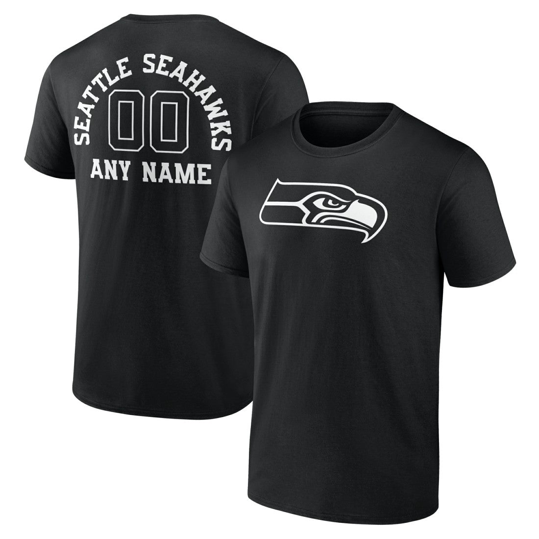 Personalized Name & Number Monochrome T-Shirt - Seattle Seahawks T-shirts