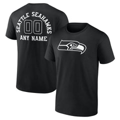 Personalized Name & Number Monochrome T-Shirt - Seattle Seahawks T-shirts