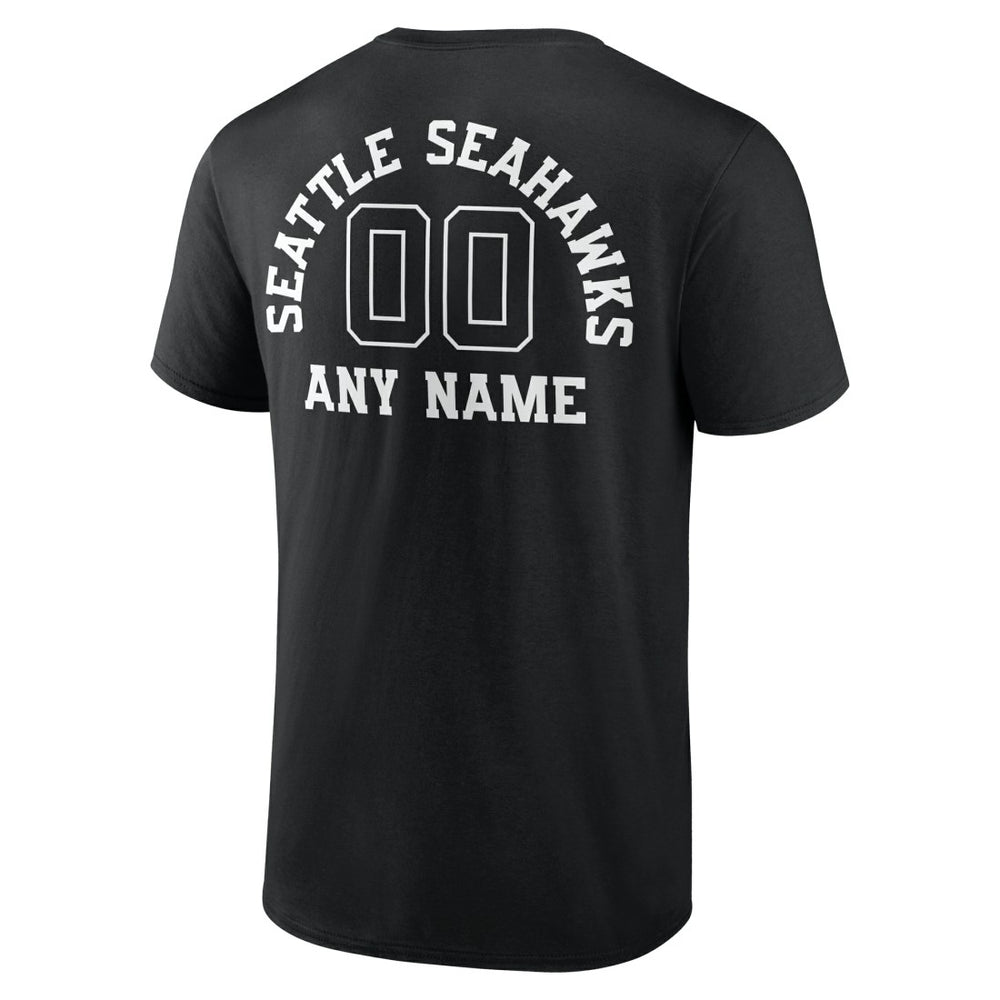 Personalized Name & Number Monochrome T-Shirt - Seattle Seahawks T-shirts