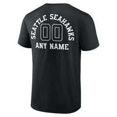Personalized Name & Number Monochrome T-Shirt - Seattle Seahawks T-shirts