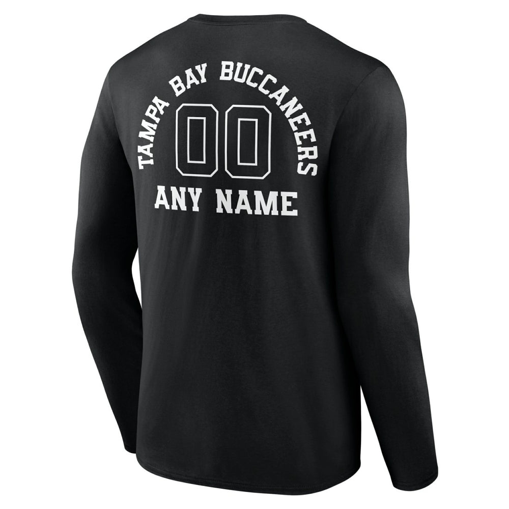 Personalized Name & Number Monochrome Long Sleeve T-Shirt - Tampa Bay Buccaneers T-shirts