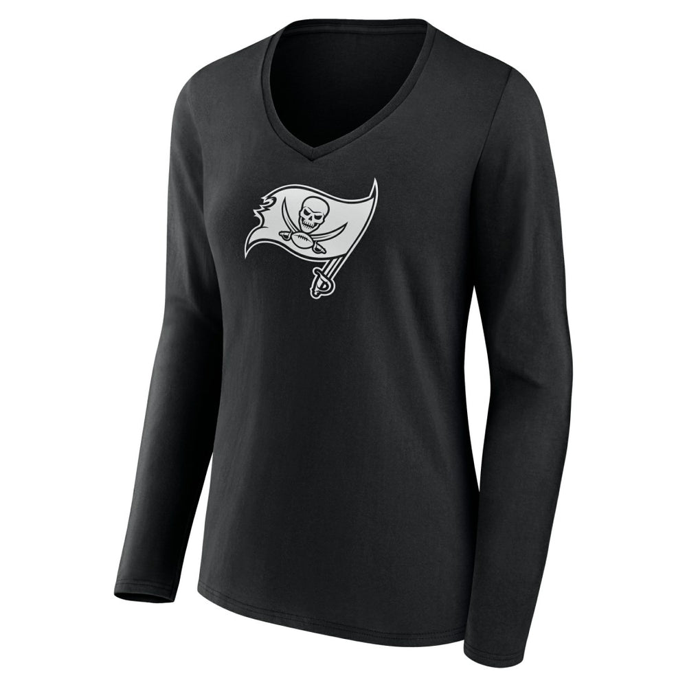 Women's Personalized Name & Number Monochrome Long Sleeve V-Neck T-Shirt - Tampa Bay Buccaneers T-shirts