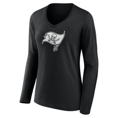 Women's Personalized Name & Number Monochrome Long Sleeve V-Neck T-Shirt - Tampa Bay Buccaneers T-shirts