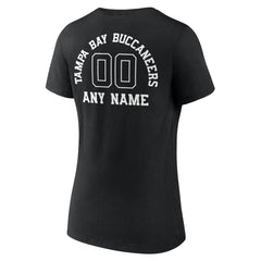 Women's Personalized Name & Number Monochrome V-Neck T-Shirt - Tampa Bay Buccaneers T-shirts