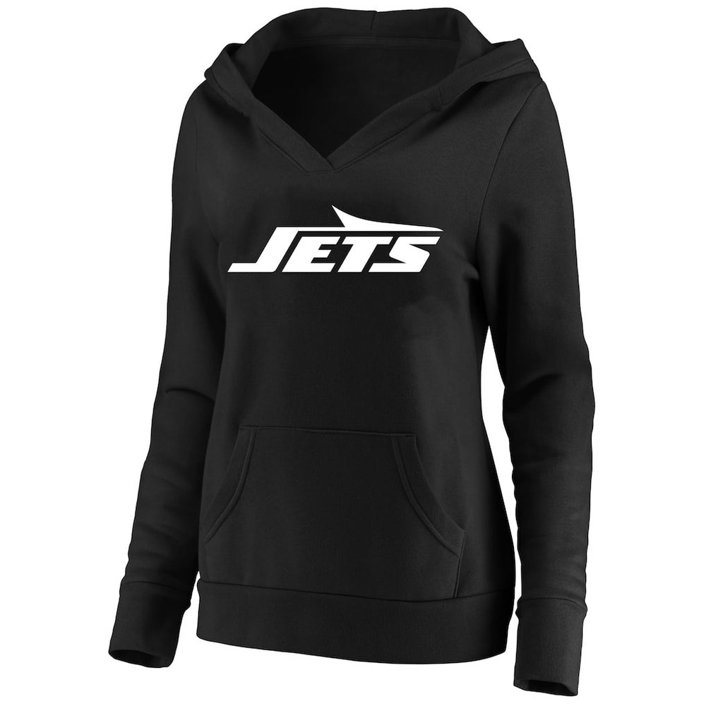 Women's Plus Size V-Neck Pullover Hoodie - New York Jets Hoodies
