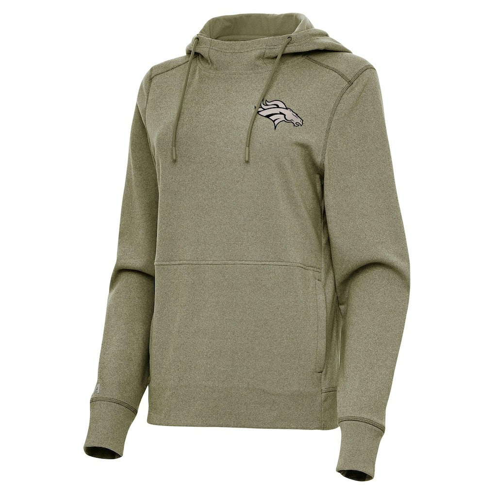 Antigua Women's Justice Pullover Hoodie - Denver Broncos Hoodies