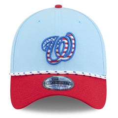 Light Blue/Red Washington Nationals New Era 2025 Fourth of July 39THIRTY Flex Hat